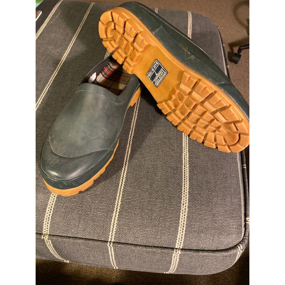 Lands End Gardening Clogs Green Waterproof Size 7 removable footbed
